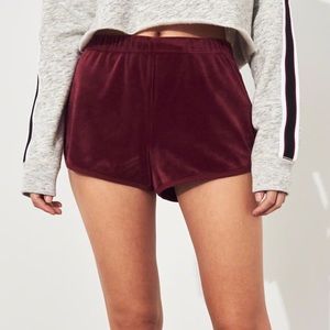 Hollister Red Velvet Shorts | Poshmark
